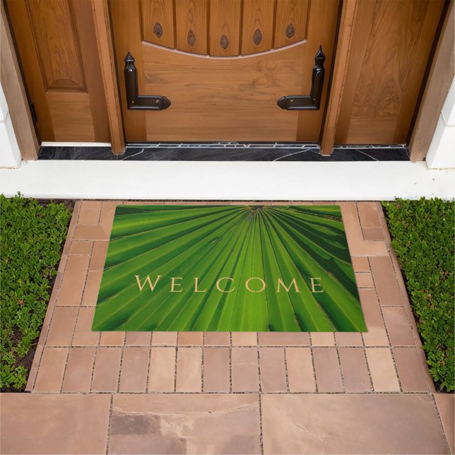 Saw Palmetto Fan Door Mat (Outdoor)