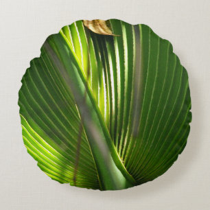 Saw Palmetto Photo Closeup Round Cushion