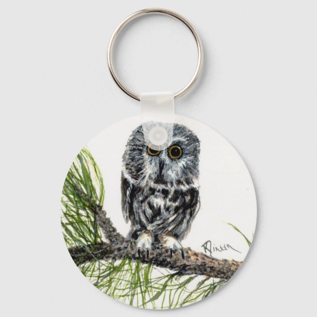 Saw Whet Owl keychain (Front)