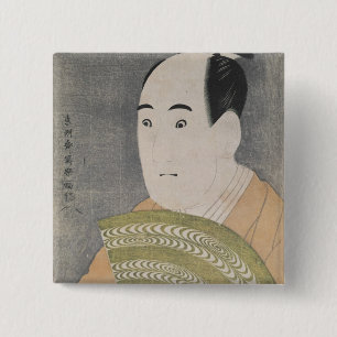 Sawamura Sojuro III in the Role of Ogishi 15 Cm Square Badge