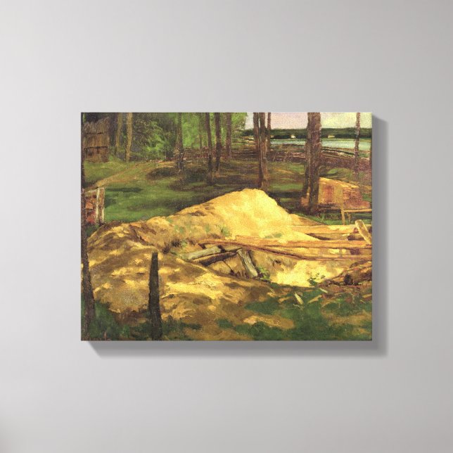 Sawdust Pit, 1876 Canvas Print (Front)