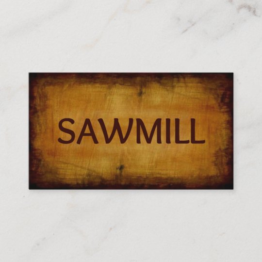 Sawmill Antique Wood Business Card Zazzle.co.nz
