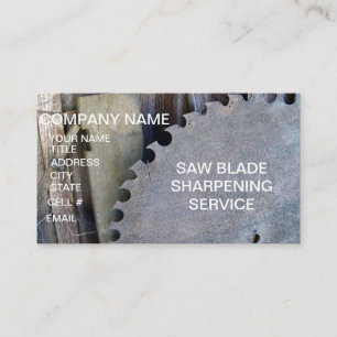 Sawmill Blade Sharpening Business Card