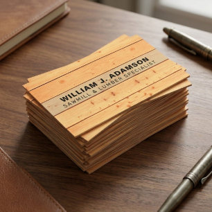 SAWMILL & LUMBER SPECIALIST WOOD GRAIN BUSINESS CARD