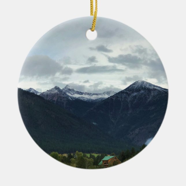 Sawtooth & Hurricane Point, OR Ceramic Tree Decoration (Front)