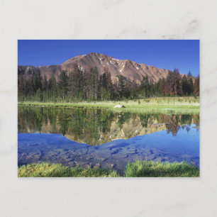 Sawtooth Mountains reflected in Fourth of July Postcard