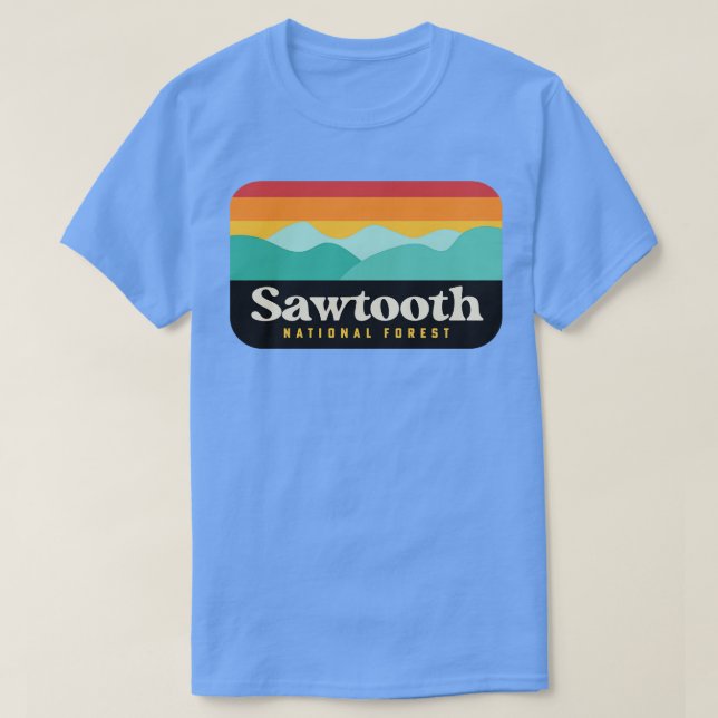 Sawtooth National Forest Camping Idaho Hiking TShi T-Shirt (Design Front)