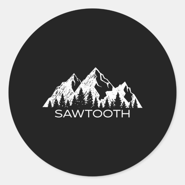 Sawtooth National Forest Idaho Sawtooth Mountain Classic Round Sticker (Front)