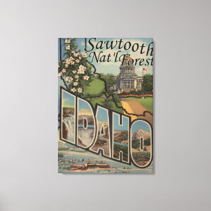 Sawtooth Nat'l Forest, Idaho - Large Letter Canvas Print
