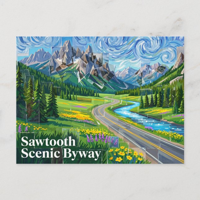 Sawtooth Scenic Byway Idaho Postcard (Front)