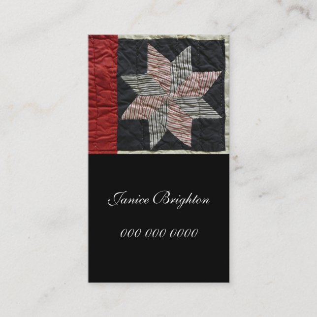 Sawtooth Star Business Card (Front)
