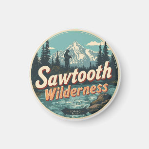 Sawtooth Wilderness Idaho Mountain Hiking Alpine  Magnet