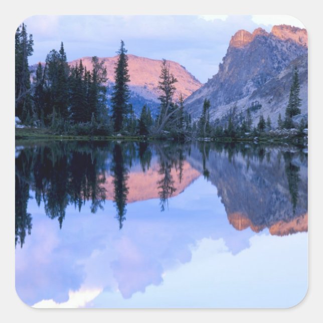Sawtooth Wilderness, Idaho. USA. Cumulus Square Sticker (Front)