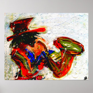 sax an abstract 20x16 poster