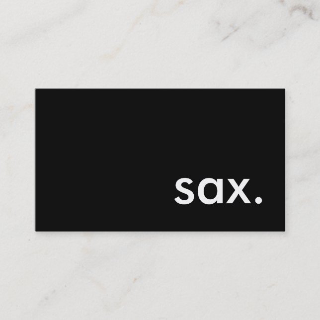 sax. business card (Front)