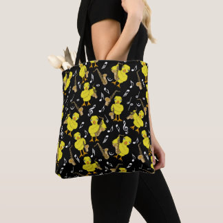 Sax Chick Saxophones Music Notes Tote Bag