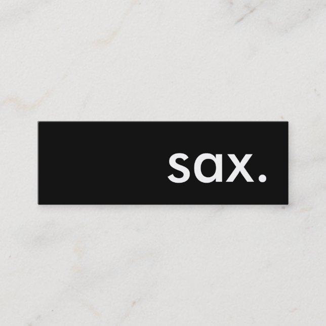 sax. mini business card (Front)