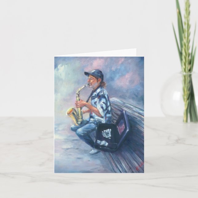 Sax Player Card (Front)