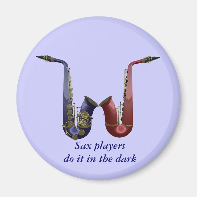 Sax Players Fridge Magnet (Front)