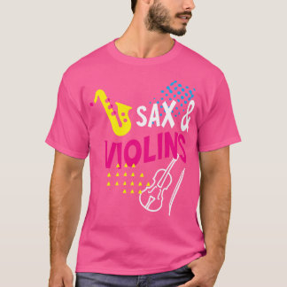Sax Violins Orchestra Funny Musician T-Shirt