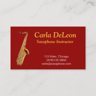 Saxaphone Business Card