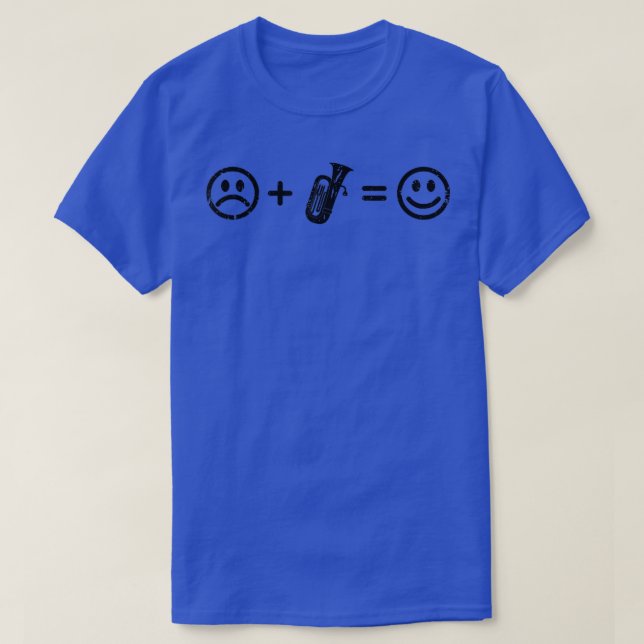 Saxhorn Music Makes Happy Fun Gift Saxhorn Player  T-Shirt (Design Front)