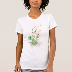 Saxifraga cernua watercolor art t-shirt