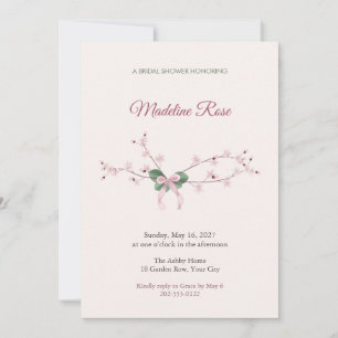 Saxifrage Blush Bridal Shower Invitation