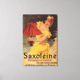 Saxoleine Lamp Oil Red Lampshade Canvas Print