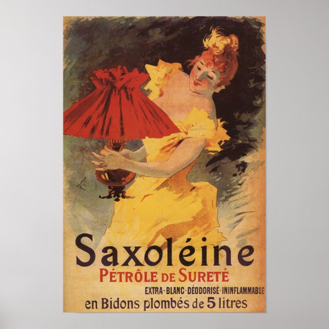 Saxoleine Lamp Oil Red Lampshade Poster (Front)
