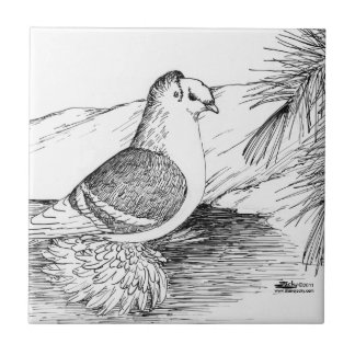 Saxon Shield Pigeon 1973 Tile