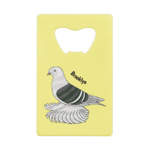 Saxon Shield pigeon bird cartoon illustration 