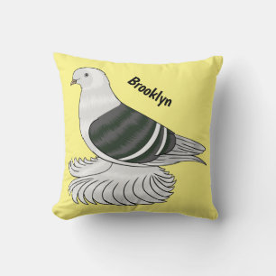 Saxon Shield pigeon bird cartoon illustration Cushion