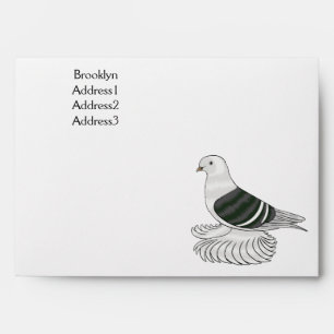 Saxon Shield pigeon bird cartoon illustration Envelope