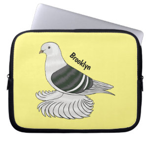 Saxon Shield pigeon bird cartoon illustration Laptop Sleeve