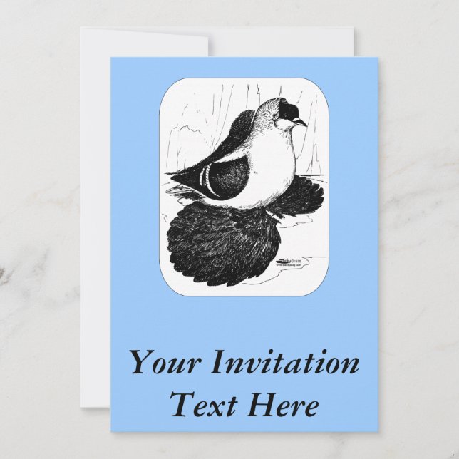 Saxon Swallow Pigeon 1978 Invitation (Front)