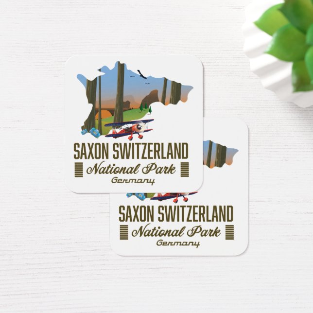 Saxon Switzerland National Park Germany map (Desk)