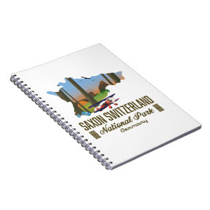 Saxon Switzerland National Park Germany map Notebook