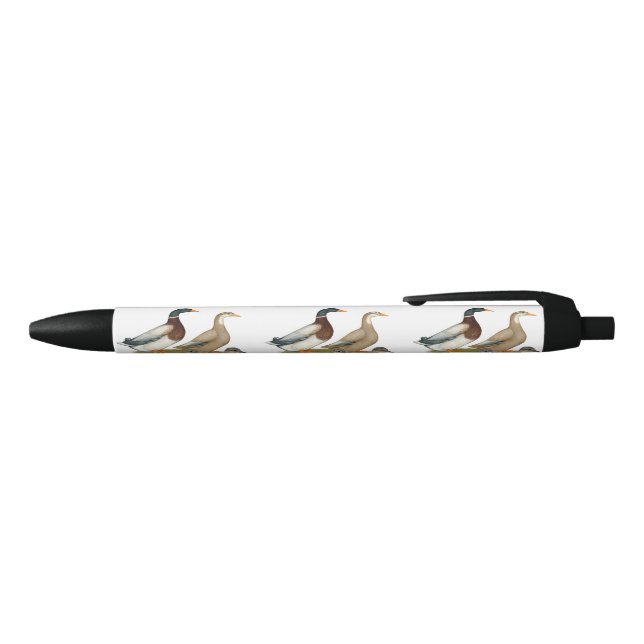 Saxony Duck Family Black Ink Pen (Top)