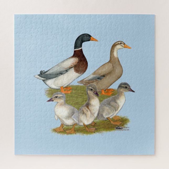 Saxony Duck Family Jigsaw Puzzle (Vertical)