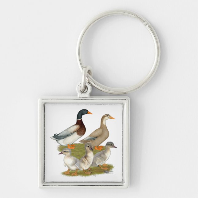 Saxony Duck Family Key Ring (Front)