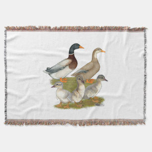 Saxony Duck Family Throw Blanket