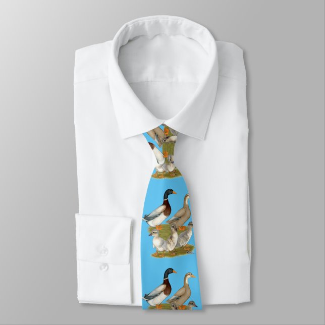 Saxony Duck Family Tie (Tied)