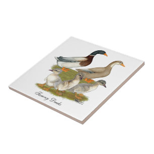 Saxony Duck Family Tile