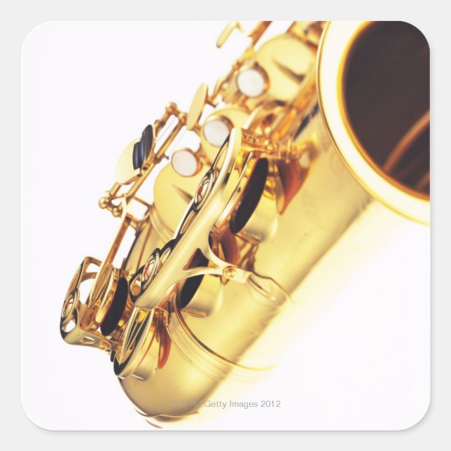 Saxophone 2 square sticker (Front)