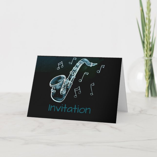 Saxophone And Music Notes (Front)