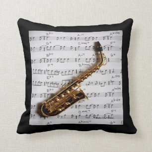 Saxophone and Music Pillow