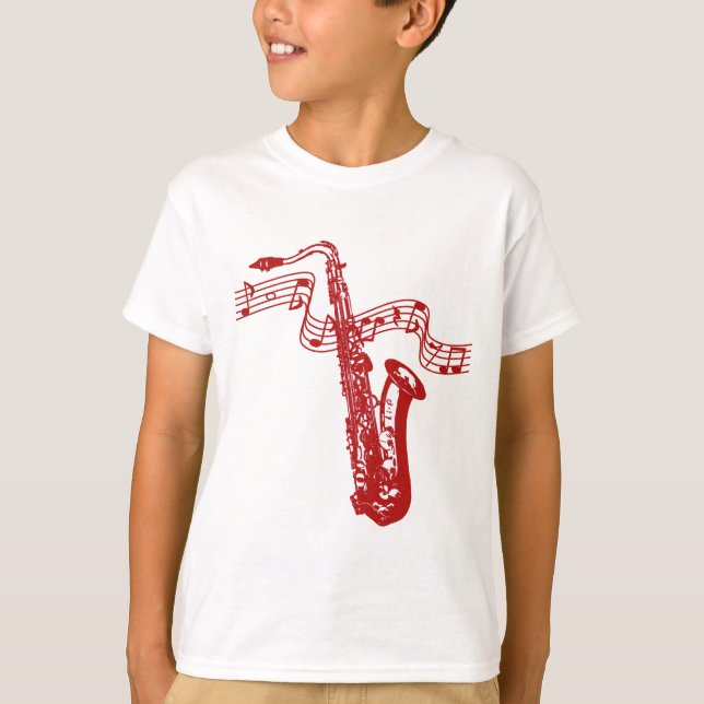 Saxophone and notes T-Shirt (Front)