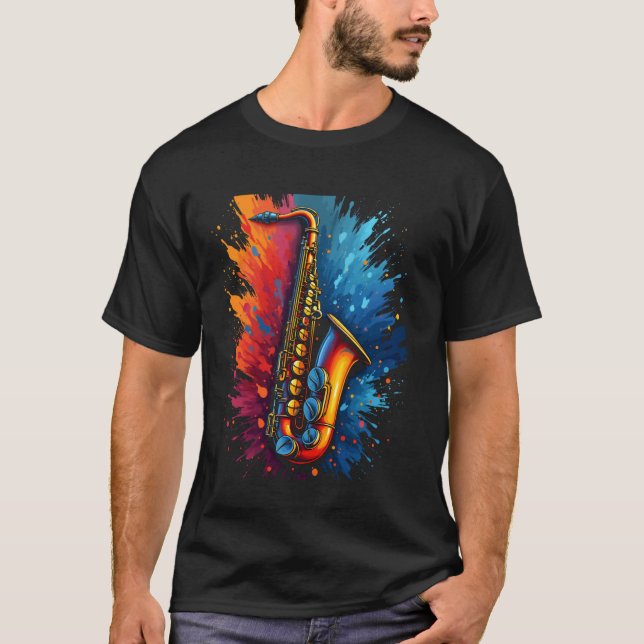 Saxophone art T-Shirt (Front)
