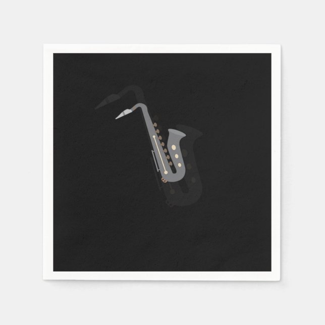 Saxophone Awesome Musical Instruments Woodwind Aer Napkin (Front)